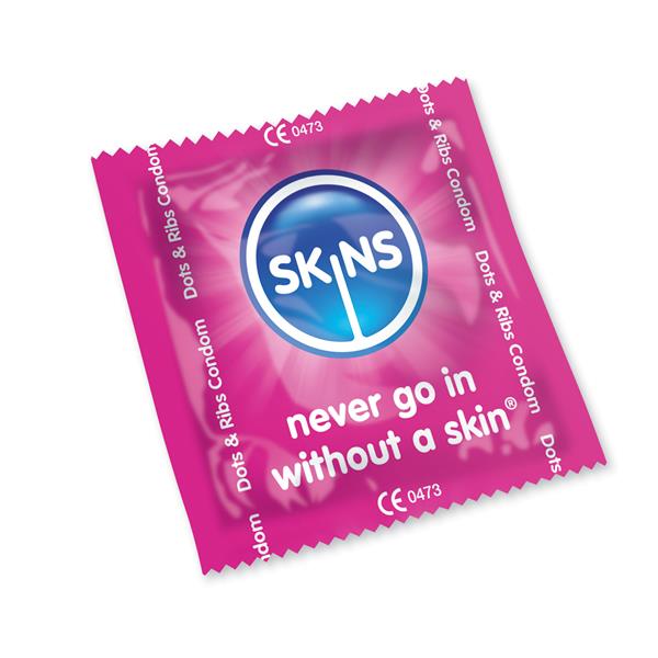 Skins Condoms Dots & Ribs FOIL (BAG 500)